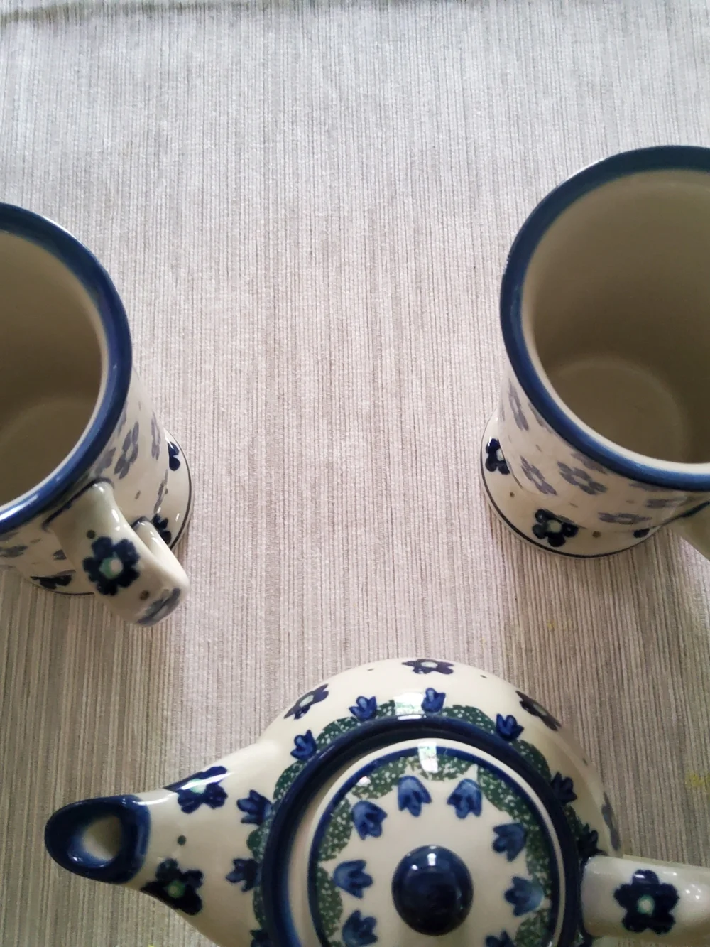 Boleslawiec Tea/Coffee Set (3 Pieces Included) EUC